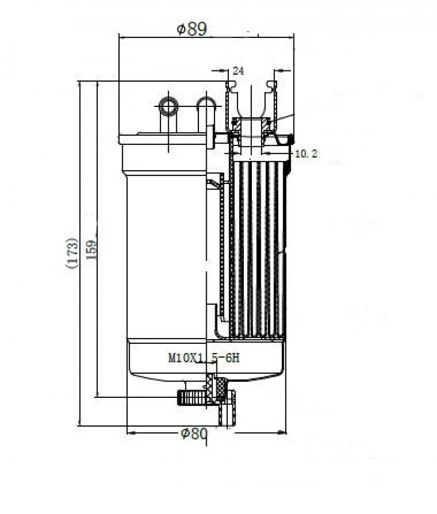 Фильтр для а/м VAG Transporter T4 (90-) 1.6D/1.7D/1.9D/2.4D/2.5D (топл.диз.) (LFF 18302D)
