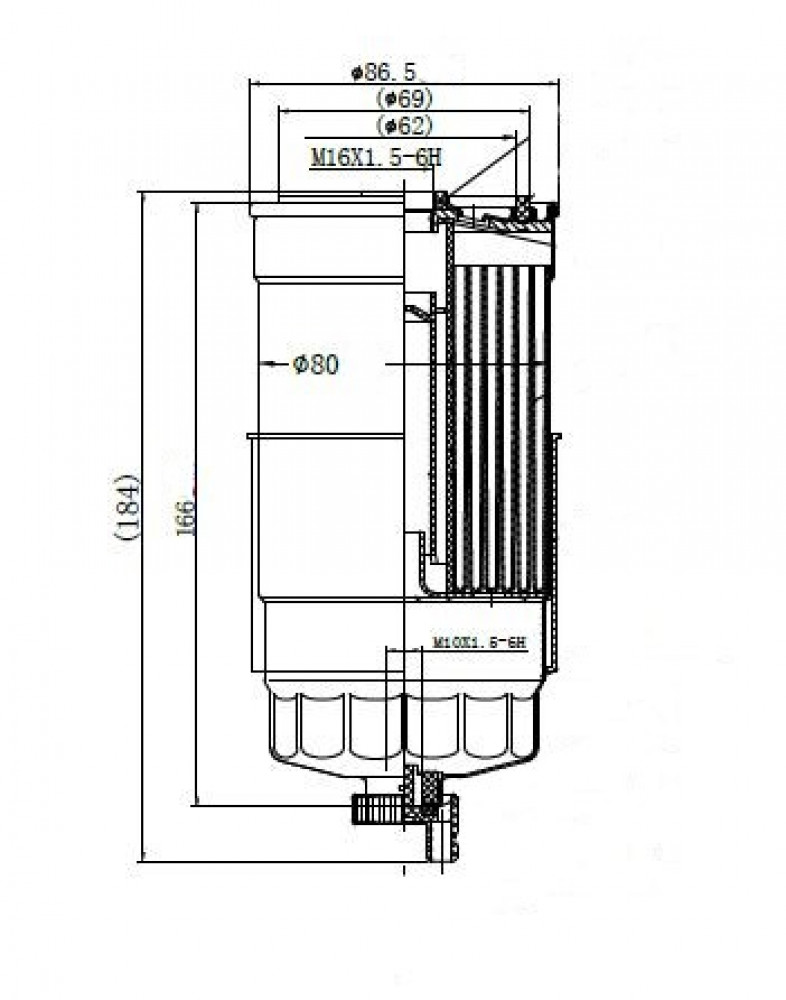 Фильтр топливный для а/м VAG 80 (89-)/Passat B5 (96-) 1.9D