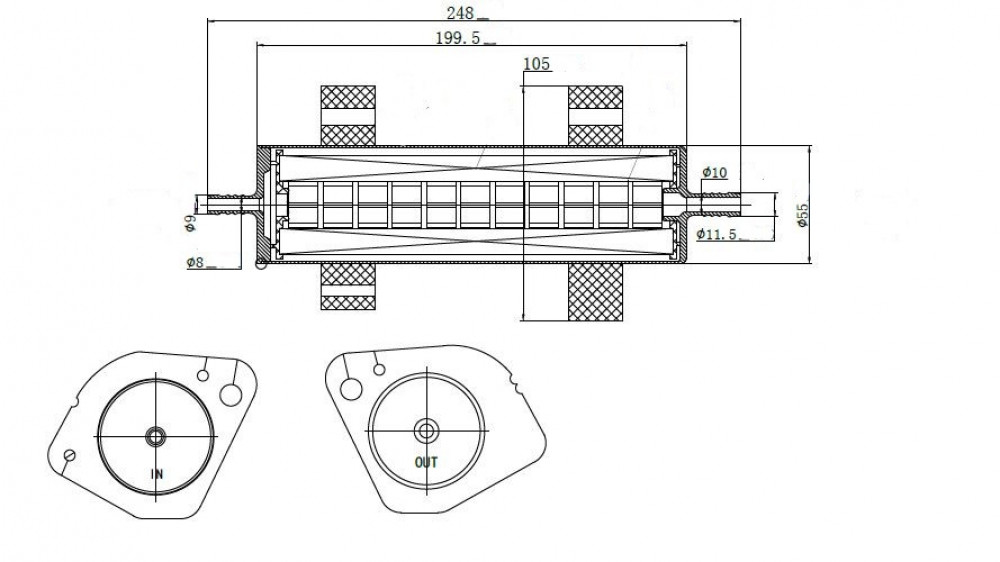 Фильтр для а/м VAG Q7 (07-)/A6 (11-)/A7 (10-)/Q5 (08-)/A5 (16-) 2.0D/3.0D (топл.диз.) (LFF 18321D)