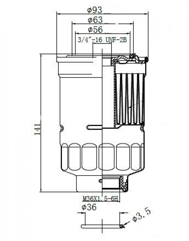 Фильтр для а/м Toyota Land Cruiser Prado (02-) 3.0D (топл.диз.) (LFF 19301D)