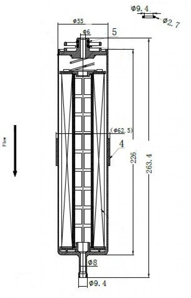Фильтр для а/м BMW X3 F25 (10-)/X4 F26 (14-)/X1 E84 (09-) 2.0D/3.0D (топл.диз.) (LFF 26308D)