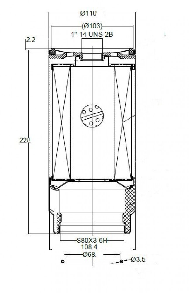 Фильтр топливный для а/м Shacman X3 (18-)/X5 (20-)/X6000 (21-) D (груб.очистки) 30000км, с колбой, на раме