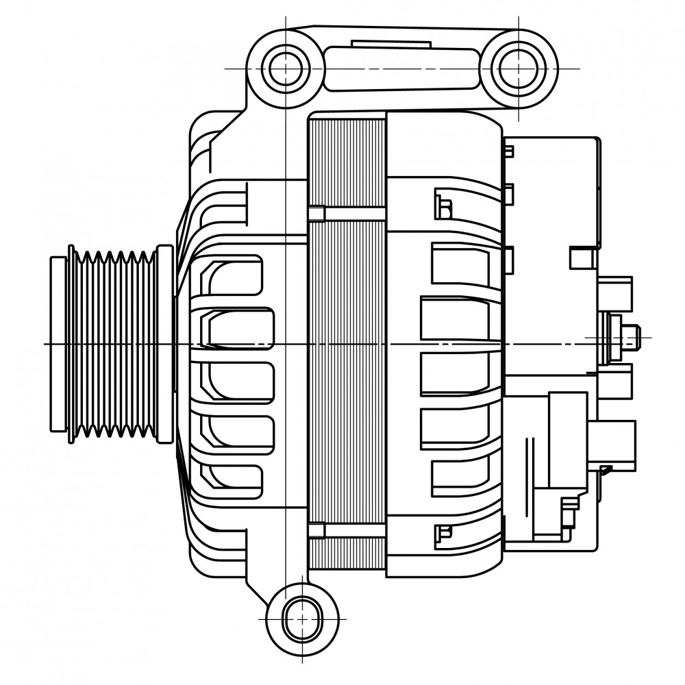 Генератор для автомобилей Ford Transit (13-)/Peugeot Boxer (11-) 2.2TDCi 210A