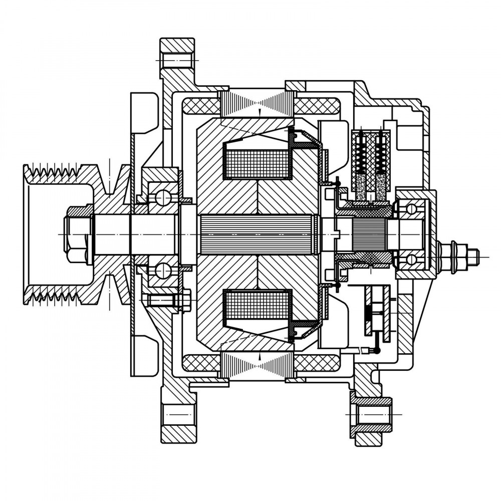 Генератор для автомобилей Isuzu NPR75/SIMAZ 2258 4HK1 NPR75 80A