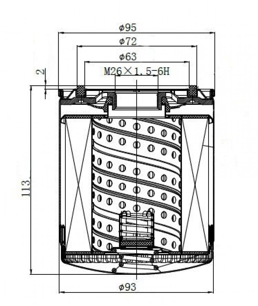 Фильтр для а/м Hyundai H-1 Starex (96-)/Kia Sorento (02-) 2.5D (масл.) (LOF 0805)
