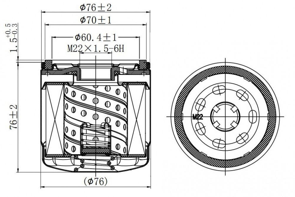 Фильтр масляный для а/м Ford Transit (06-)/(11-)/PSA Boxer/Jumper (06-) 2.2D