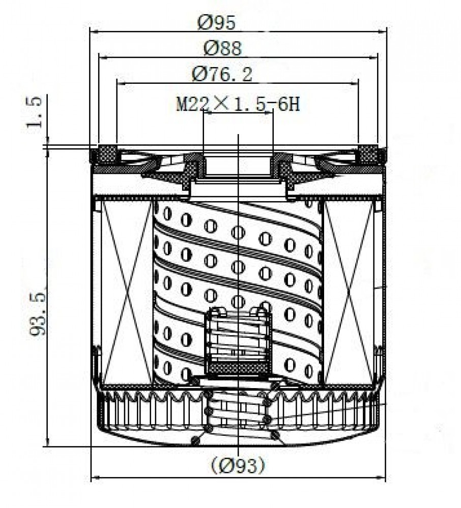 Фильтр масляный для а/м Ford Focus I (98-)/Transit (91-) 1.8D/2.5D