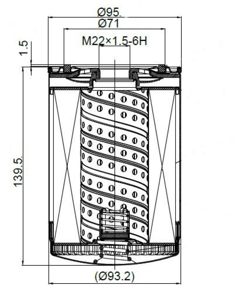 Фильтр масляный для а/м Fiat Ducato (01-) 2.3TD/2.8TD