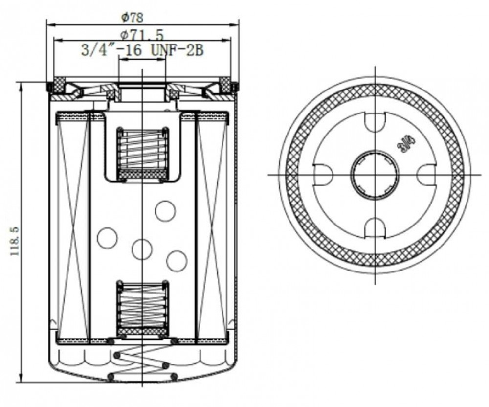 Фильтр для а/м VAG 80 (91-)/100 (91-)/Golf III (91-)/Passat B3 (88-) 1.4i/1.6i/2.0i (масл.) (LOF 1807)