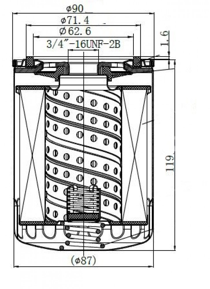 Фильтр для а/м VAG Transporter T4 (90-)/Golf III (93-)/Ford Galaxy (95-) 1.9TDI (масл.) (LOF 1828)