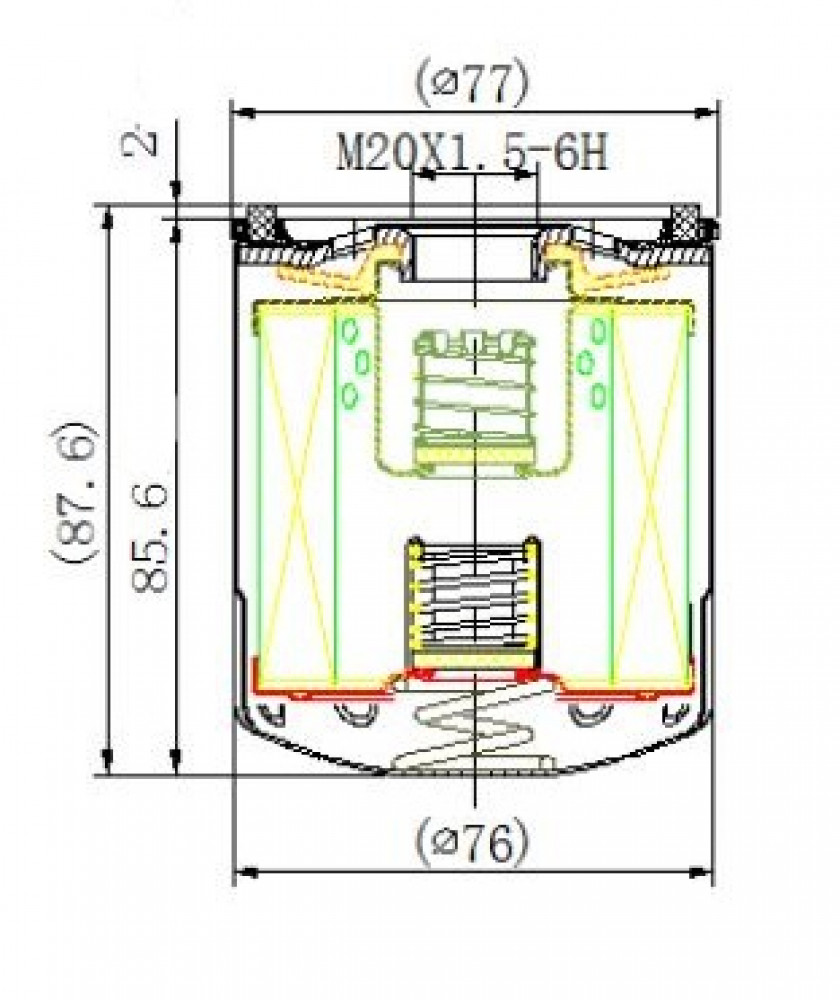 Фильтр для а/м VAG Transporter T5 (16-)/Multivan T5 (09-) 2.0D (масл.) (LOF 1829)