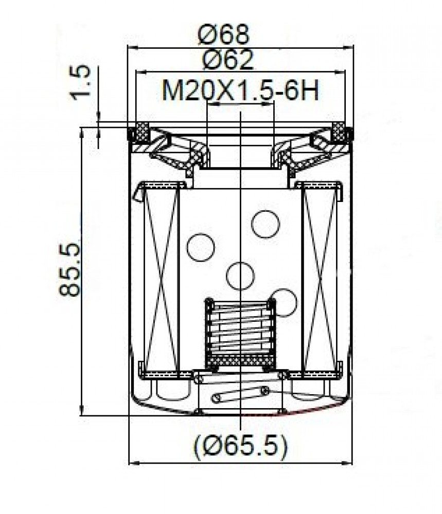 Фильтр масляный для а/м BAIC U5 Plus (21-)/BAIC X35 (19-) 1.5i