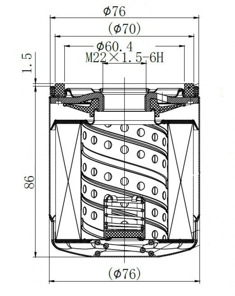 Фильтр масляный для а/м Changan CS75 (18-)/CS85 (22-)/CS95 (23-) 1.8T/2.0T