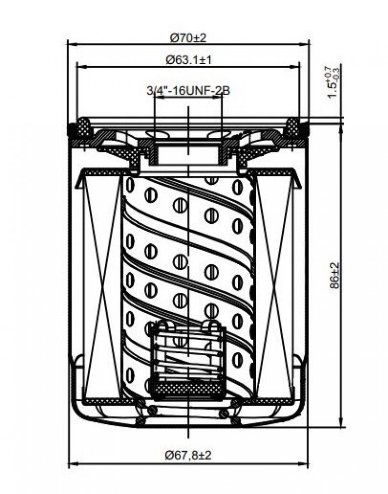 Фильтр масляный для а/м Changan Eado Plus (20-)/CS35 Plus (21-)/Uni-T (20-)/Uni-K (22-) 1.4i/1.5i/2.0i