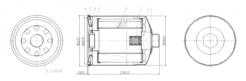 Фильтр масляный для автомобилей FAW J6/J7 [CA6DM2/3], Урал/ГАЗ/ПАЗ [дв. ЯМЗ-534/536]