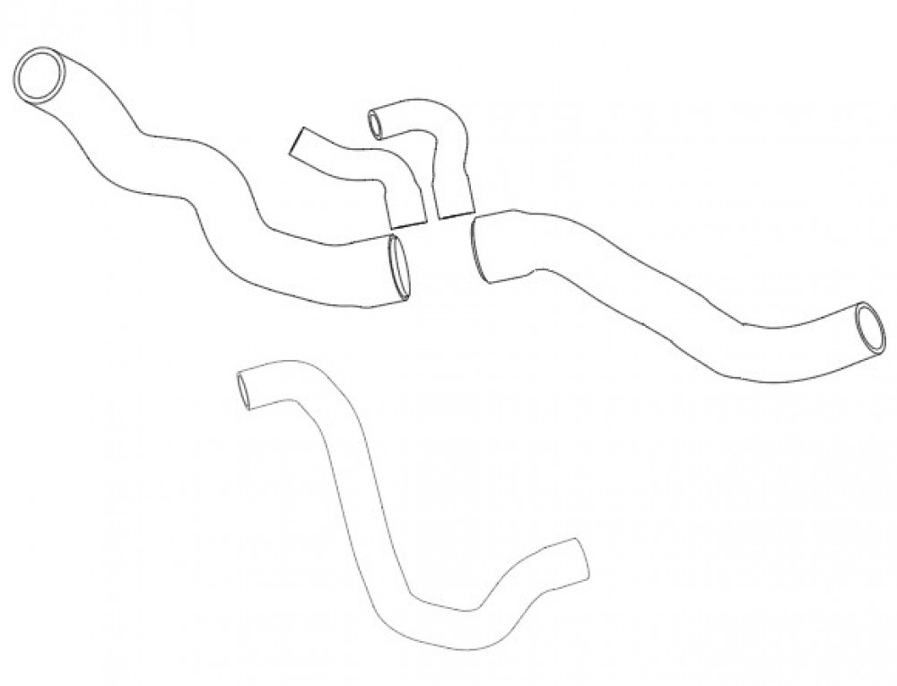 Патрубки охл. для а/м Лада Iskra (25-) 1.6i 16V AT (EPDM, кмпл., 5 шт.)