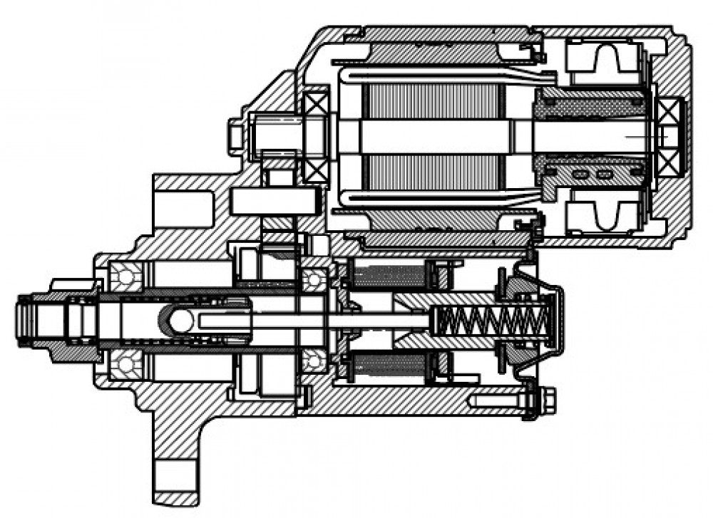 Стартер для автомобилей Land Rover Range Rover III (02-)/Range Rover Sport I (05-) 4.2i 1,8кВт