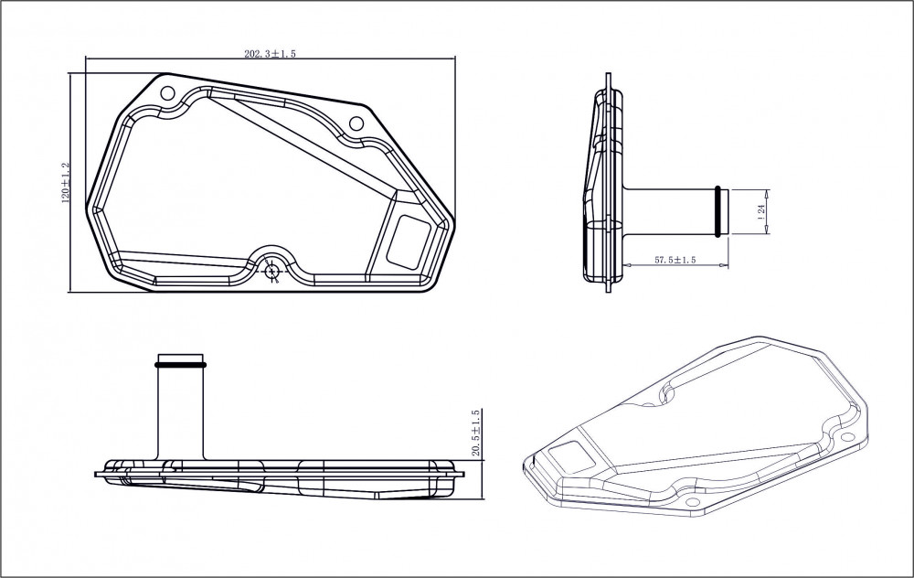Фильтр АКПП для а/м Лада Vesta (15-)/XRay (16-)/Nissan Qashqai (06-) [JF015] груб.очистки