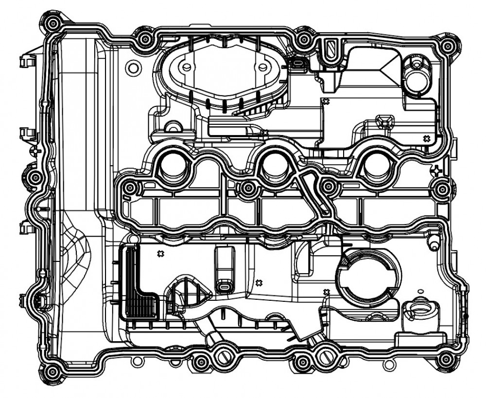 Крышка клапанная для а/м BMW 1 F20 (15-)/3 F30 (11-)/X1 F48 (15-) 1.5i