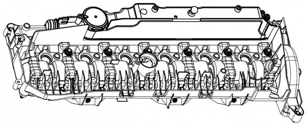 Крышка клапанная для а/м BMW X5 G05 (18-)/X6 G06 (19-)/X7 G07 (19-) 3.0d (с прокл.)