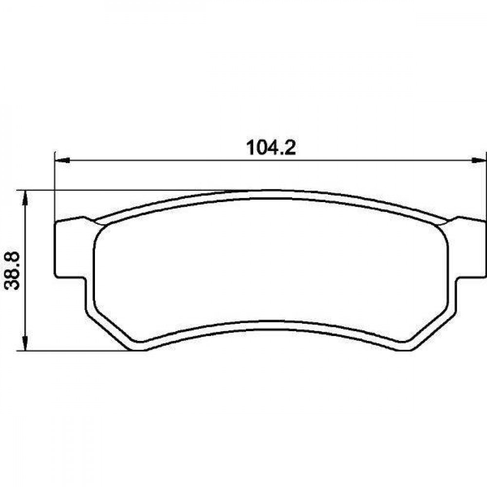 Колодки тормозные дисковые задние (керамические) для автомобилей Chevrolet Lacetti (04-) после 2007 г/в [серия PRO]