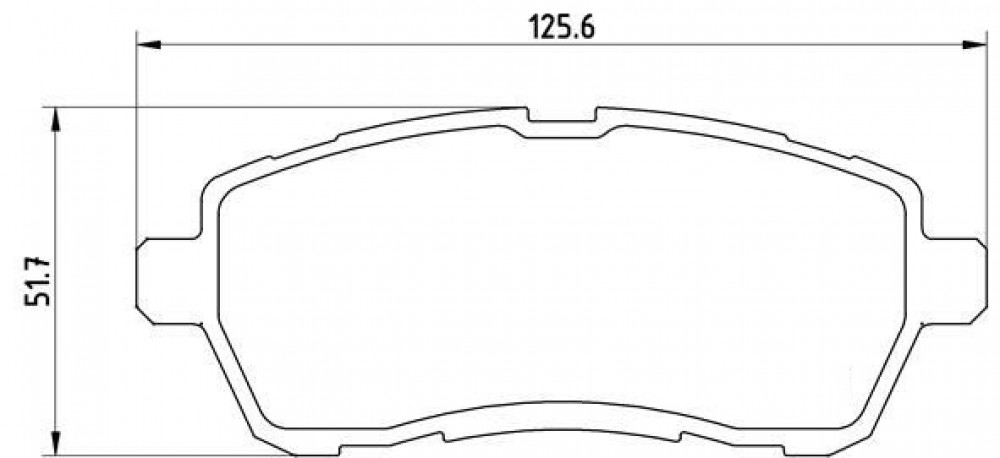 Колодки тормозные дисковые передние (керамические) для автомобилей Ford Fiesta VI (08-) 126x52мм [серия PRO]