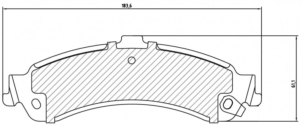 Колодки тормозные дисковые передние для автомобилей Chevrolet Tahoe (00-) / Cadillac Escalade (06-) 184x61мм