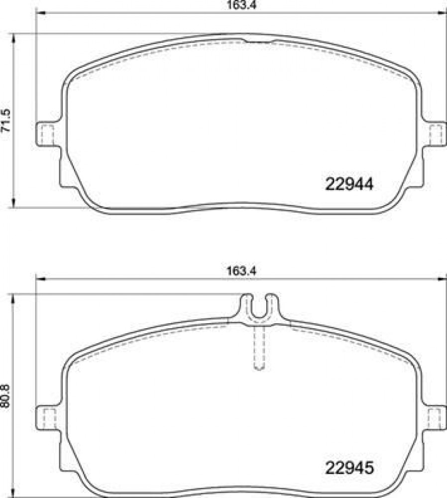Колодки тормозные дисковые передние для автомобилей Mercedes A (V177) (18-) / CLA (C118) (19-)