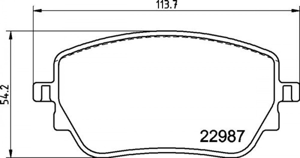 Колодки тормозные дисковые задние для автомобилей Mercedes A (W177) (18-) / CLA (C118) (19-) 114x54мм
