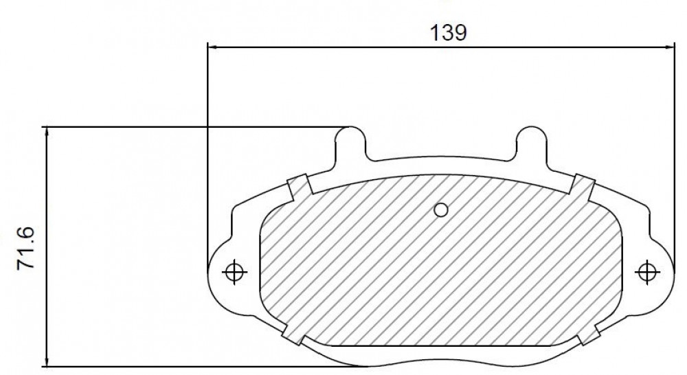 Колодки тормозные дисковые передние для автомобилей Ford Transit (91-)/(94-) R15 139x72мм