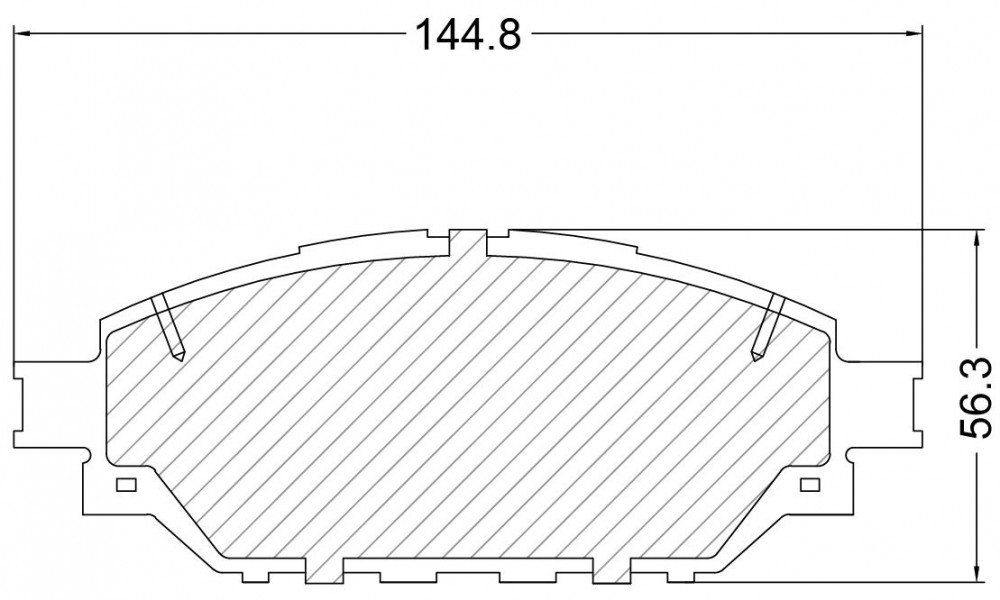 Колодки тормозные дисковые передние для автомобилей Toyota Hilux (15-)