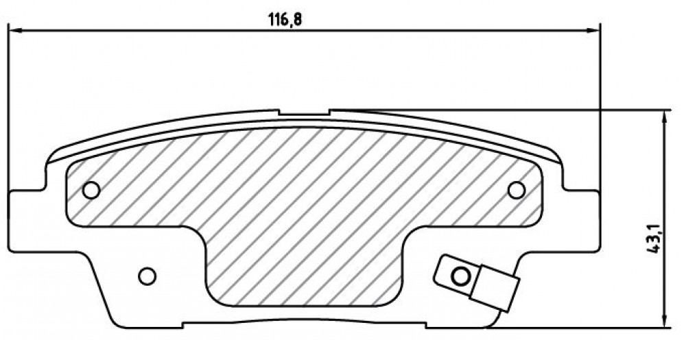 Колодки тормозные дисковые задние для автомобилей Hyundai Genesis (13-) / Kia Quoris (12-)