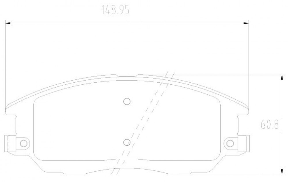 Колодки тормозные дисковые передние для автомобилей Hyundai Terracan (01-) / SsangYong Stavic (05-)