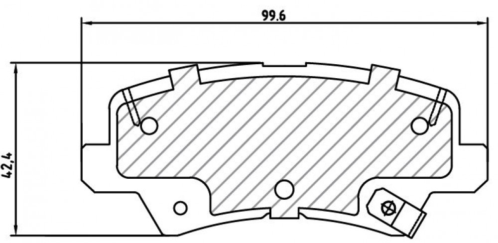 Колодки тормозные дисковые задние для автомобилей Kia Picanto (11-)/(17-)