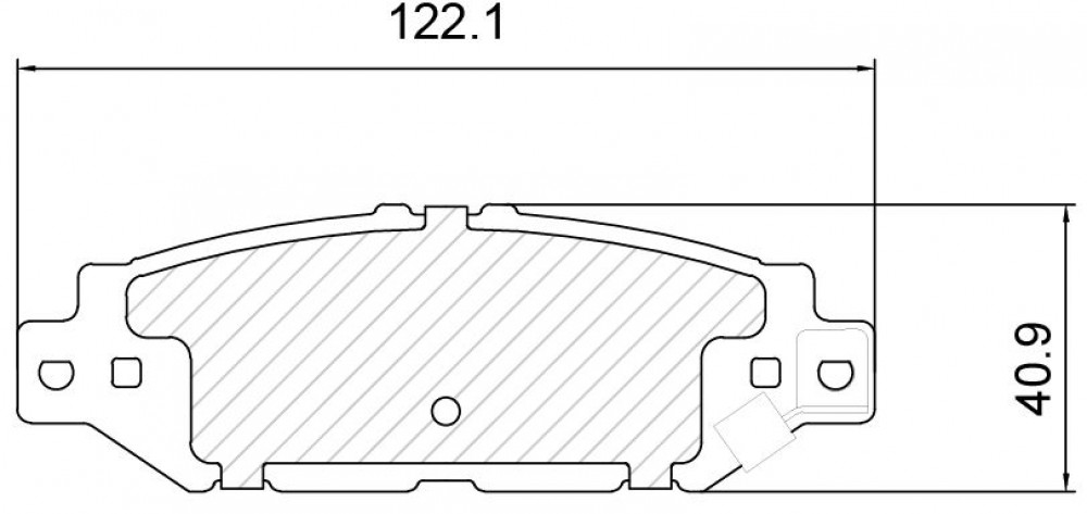 Колодки тормозные дисковые задние для автомобилей Toyota Mark II / Chaser / Cresta X100 (96-) с тормозной системой Sumitomo 122x41мм