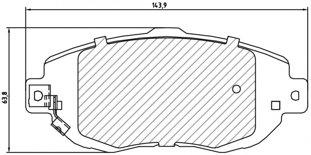 Колодки тормозные дисковые передние для автомобилей Lexus GS (97-) / IS (99-)