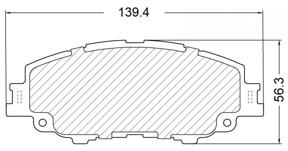 Колодки тормозные дисковые передние для автомобилей Toyota Camry (18-)/RAV4 (18-) с тормозной системой Advics 140x56мм