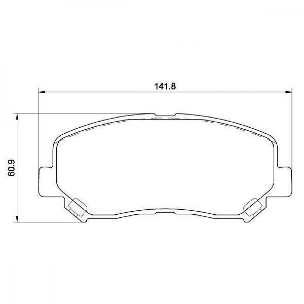 Колодки тормозные дисковые передние (керамические) для автомобилей Mazda CX-5 (11-) [серия PRO]