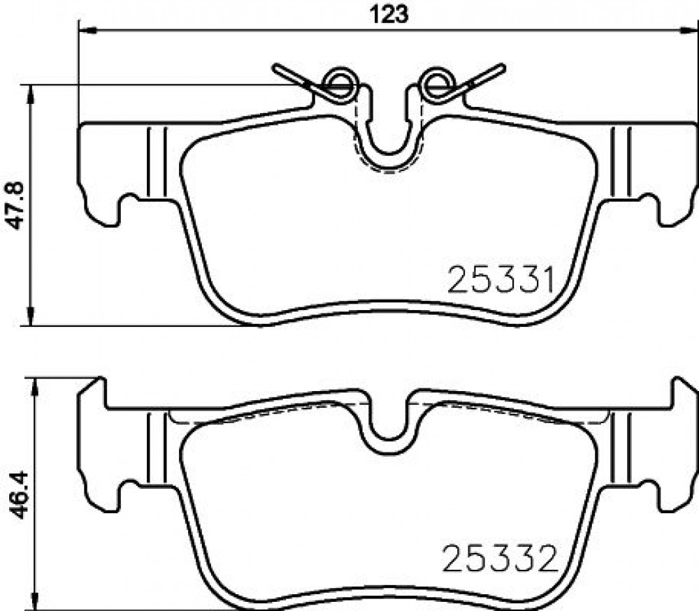 Колодки тормозные дисковые задние для автомобилей BMW X1 (F48) (15-) / 2 (F45) (14-) (в комплекте с датчиком)