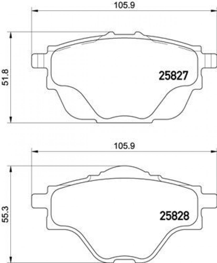 Колодки тормозные дисковые задние для автомобилей Peugeot 308 II (13-) / 3008 (16-) (тормозные дисковые задние диск D=290мм)