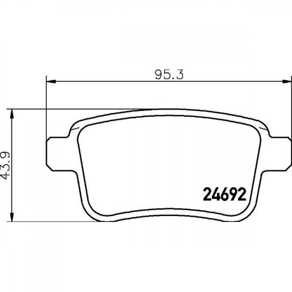 Колодки тормозные дисковые задние для автомобилей Renault Kangoo II (07-) / Mercedes Citan (12-)