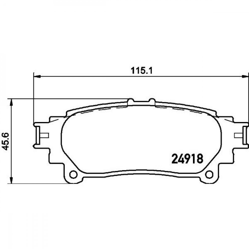 Колодки тормозные дисковые задние для автомобилей Lexus RX (08-)