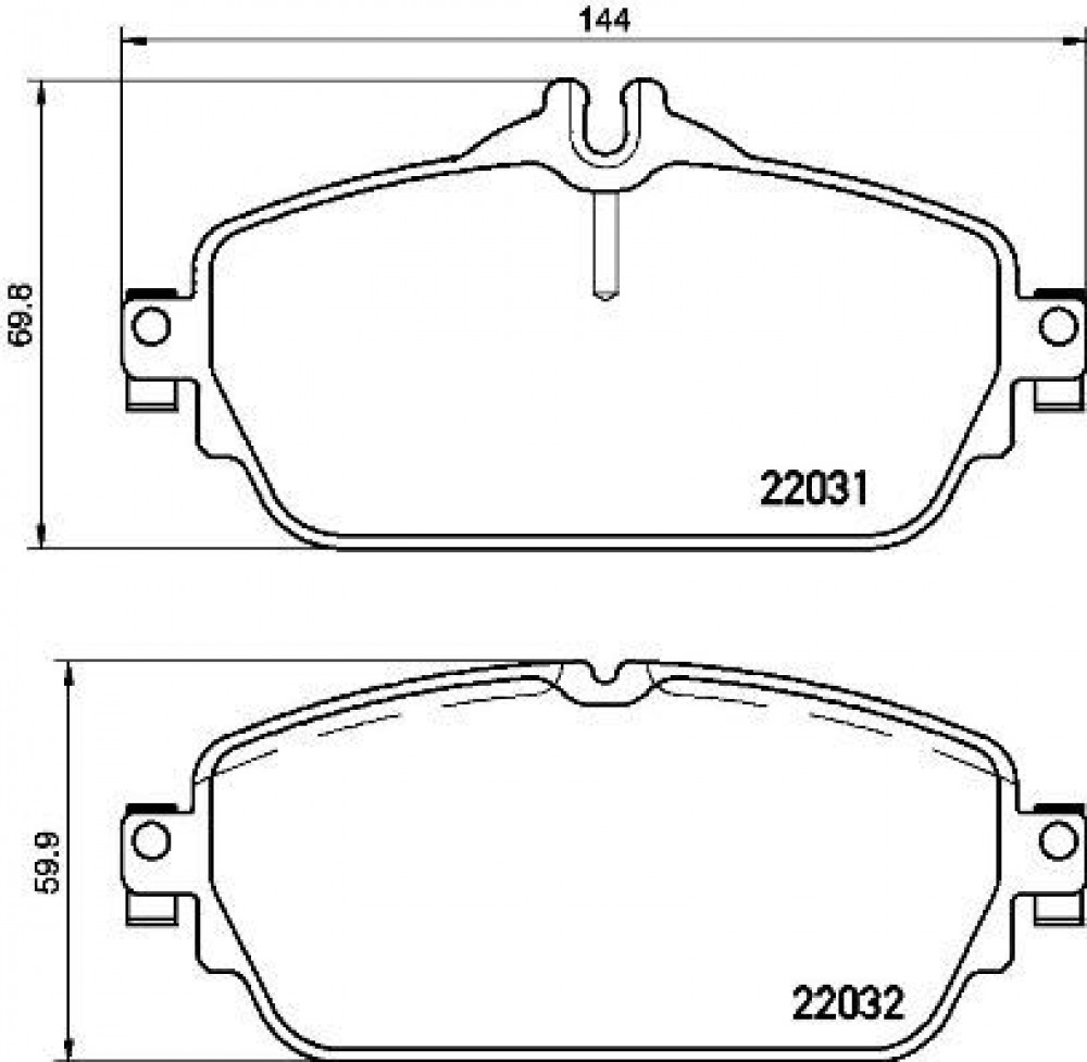 Колодки тормозные дисковые передние для автомобилей Mercedes C (W205) (14-) с тормозной системой TRW (в комплекте с датчиком)