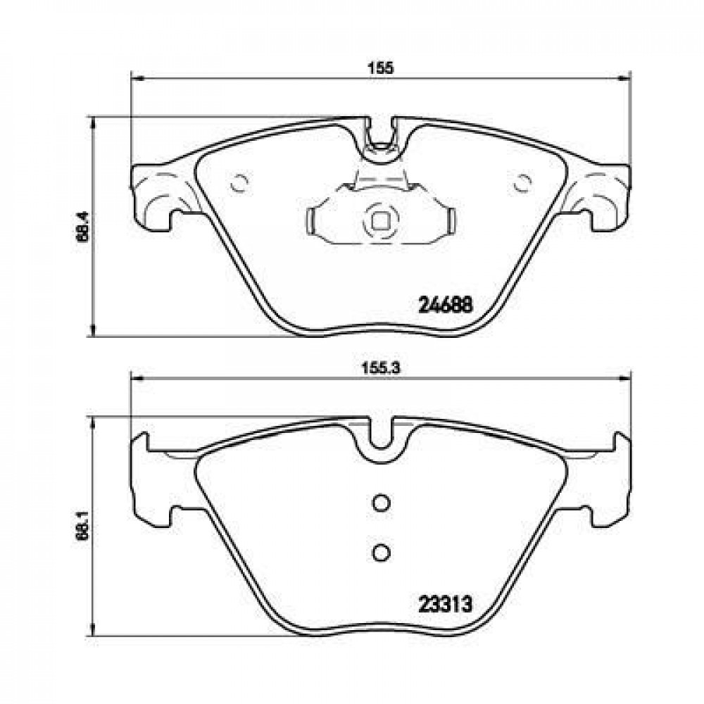 Колодки тормозные дисковые передние для автомобилей BMW 5 (F10) (10-) / 6 (F12) (11-)