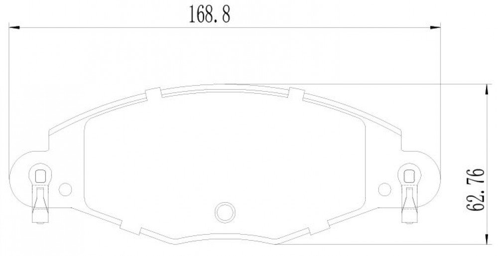 Колодки тормозные дисковые передние для автомобилей Citroen C5 (01-) / C5 (04-) 170x63мм