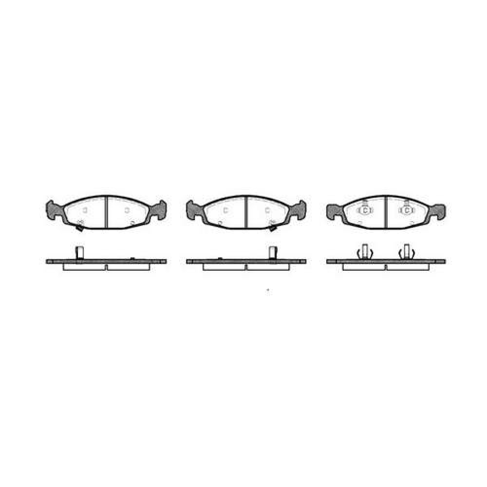Колодки тормозные дисковые передние для автомобилей Jeep Cherokee (99-)