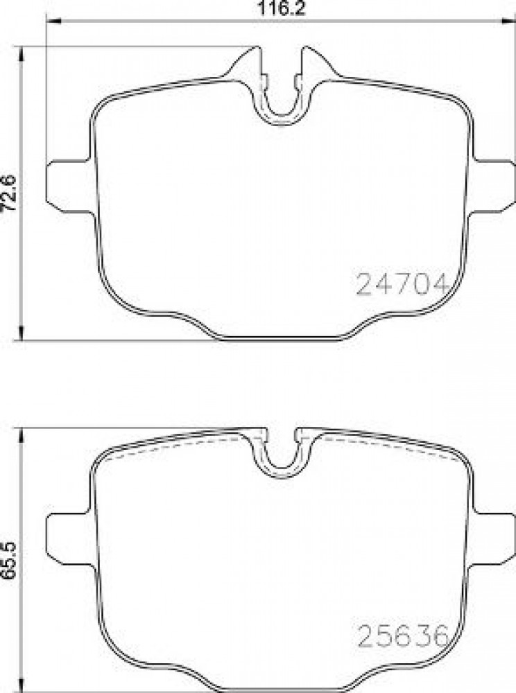 Колодки тормозные дисковые задние для автомобилей BMW 5 (F10) (10-) / X3 (G01-) / X5 (G05) (в комплекте с датчиком)