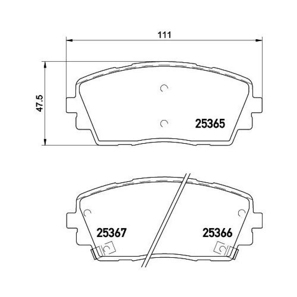 Колодки тормозные дисковые передние для автомобилей Kia Picanto (11-)