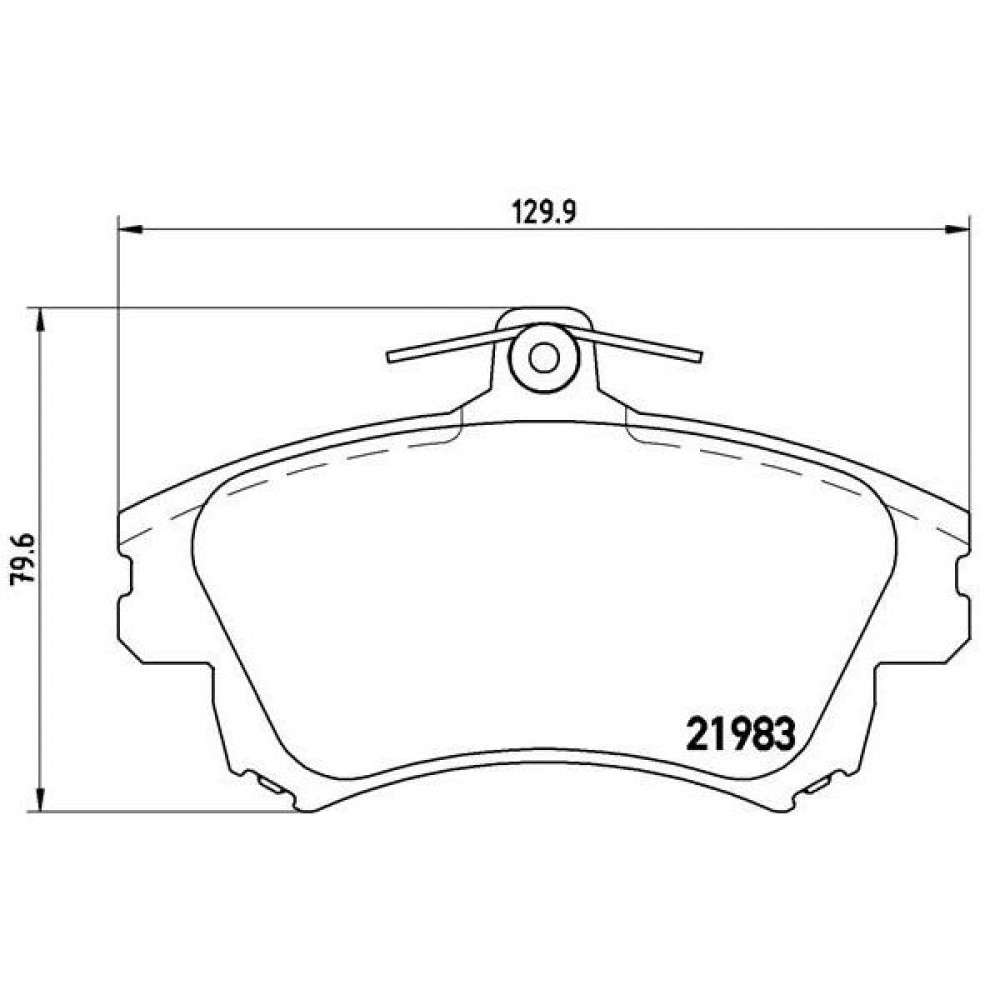 Колодки тормозные дисковые передние для автомобилей Volvo S40 (95-) / V40 (95-) 130x80мм