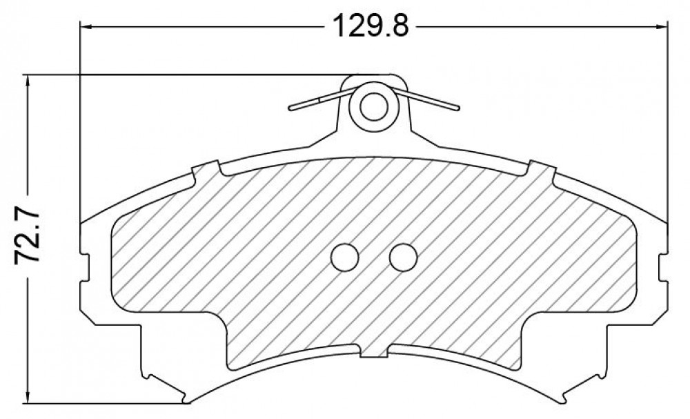 Колодки тормозные дисковые передние для автомобилей Volvo S40 (95-) / V40 (95-) 130x73